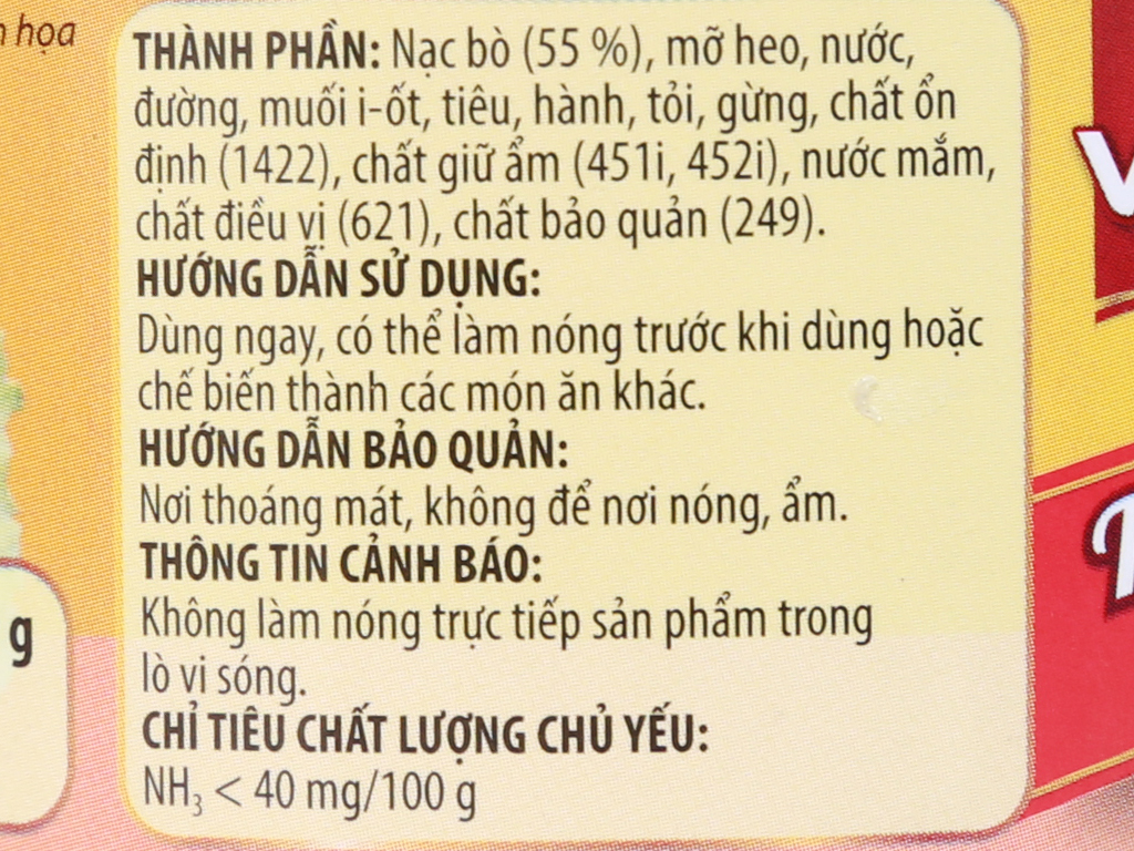 Bò 2 Lát Vissan Hộp 170g