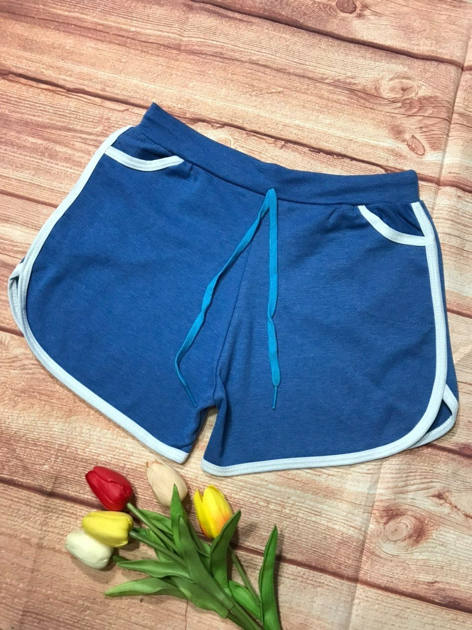 Quần đùi nữ Lưng Thun Màu Trơn cotton co giãn 4 chiều