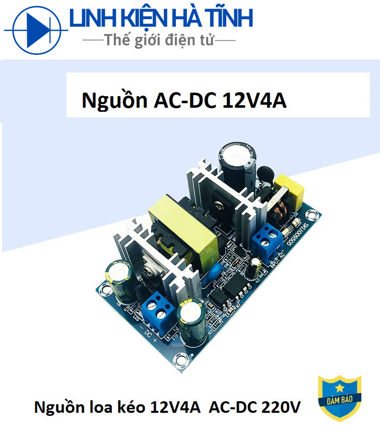 Mạch nguồn 12V4A 12v dùng cho loa kéo, nguồn diy loa bluetooth