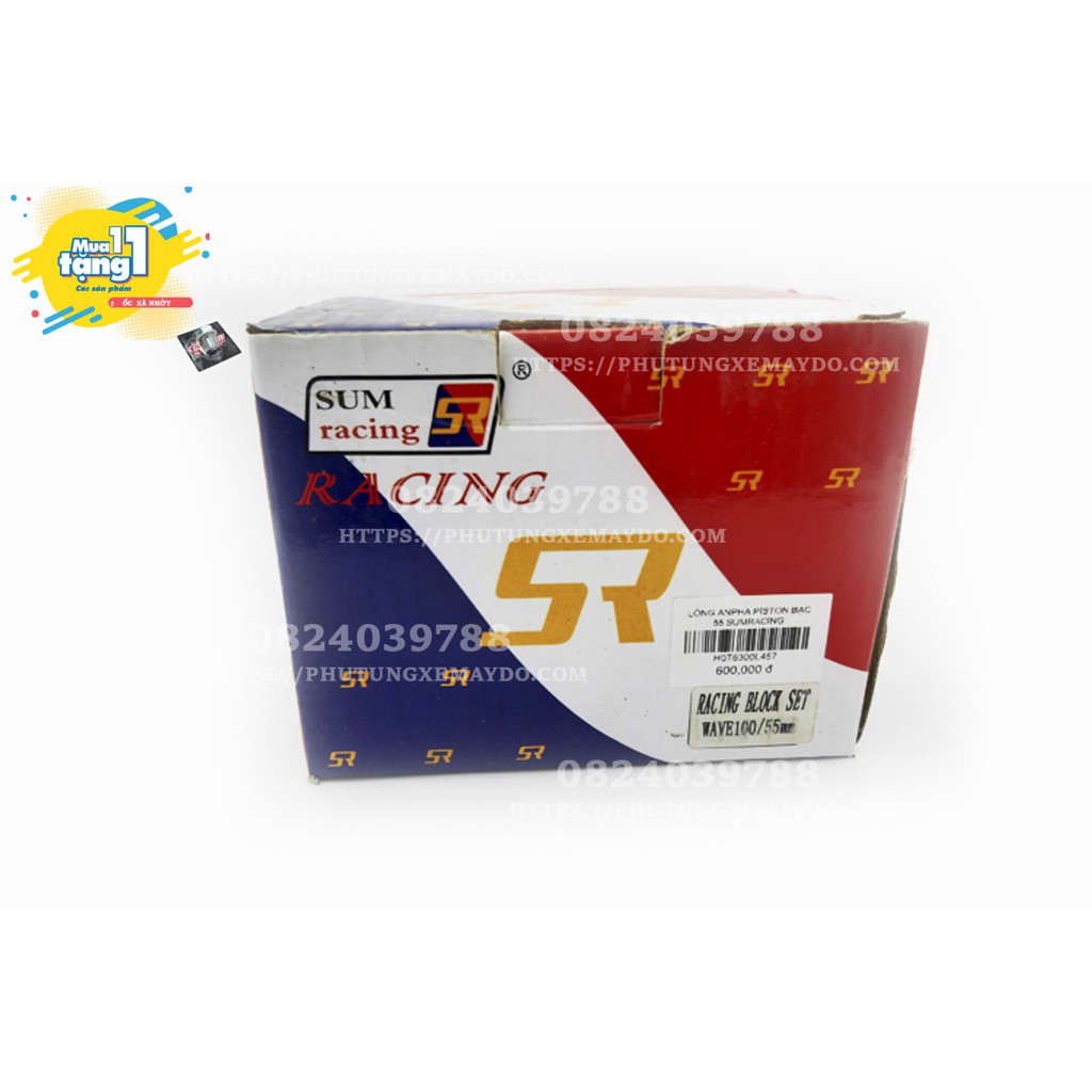Bộ Lòng 55 Full Piston Bạc Trái 55 Cho Wave Anpha