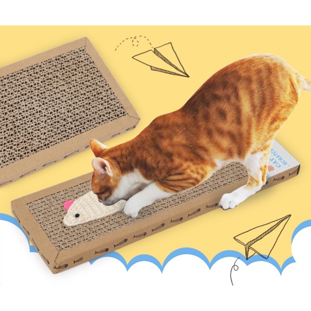 Bàn cào móng cho mèo có catnip hình chuột
