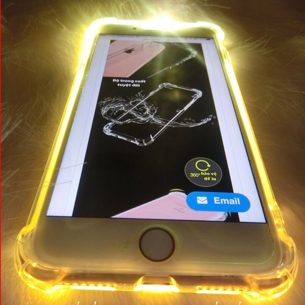 Ốp lưng silicon chống sốc phát sáng Protective Case cho iPhone 7/8