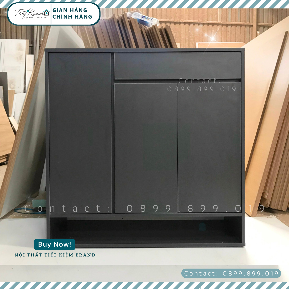 Tủ giày cửa mở xám chì G2499