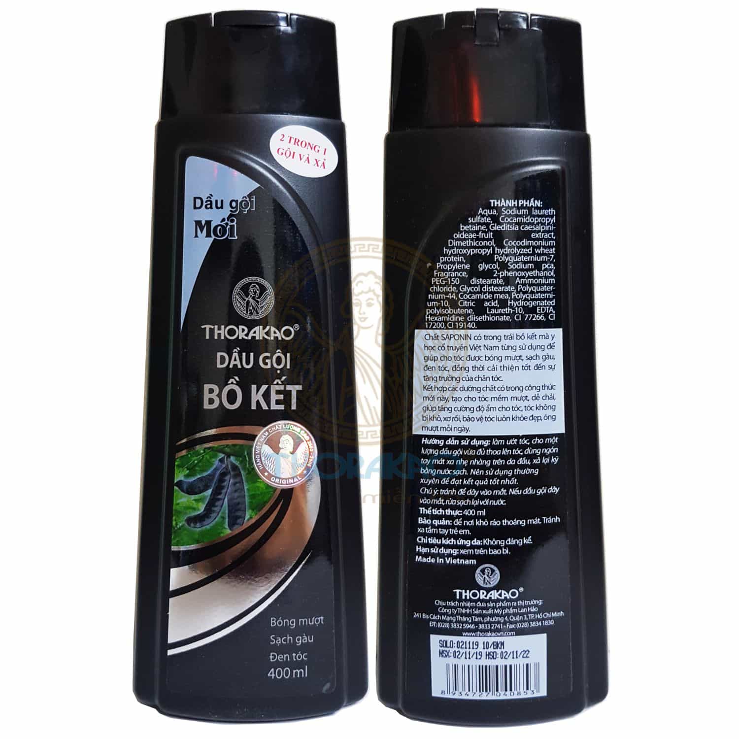 Dầu Gội Và Xả Bồ Kết Thorakao 400ml