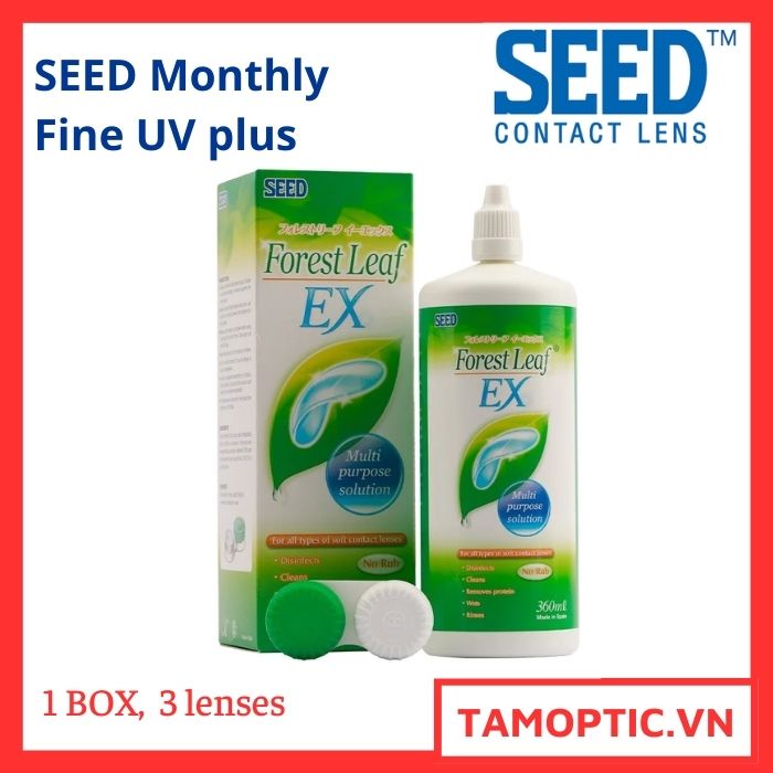 SEED Forest Leaf EX - Dung Dịch Đa Năng bảo quản, vệ sinh cho  Kính Áp Tròng Mềm