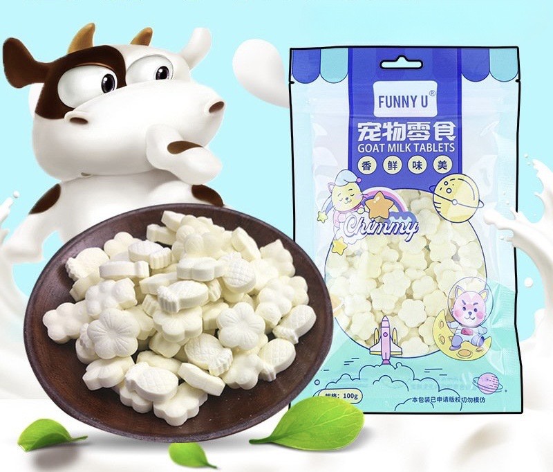 KẸO SỮA DÊ CANXI CHO CHÓ HAMSTER GÓI 100GR