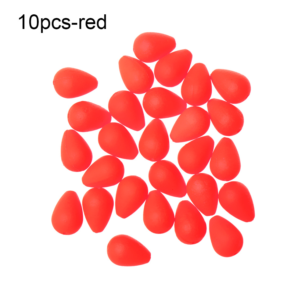 JUZHUFEI Dụng Cụ Tự Làm 10/50/100Ppcs, Dụng Cụ Phao Đỏ/Vàng Đậu Đuôi Bắt Mắt Phao Di Chuyển Được, Máy Phát Tín Hiệu Câu Cá Hình Hạt Đậu