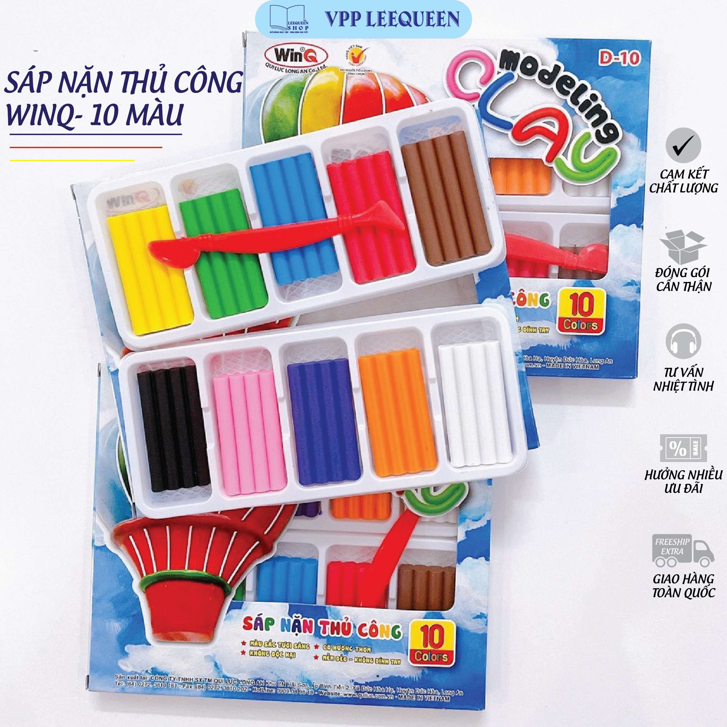Sáp Nặn Thủ Công WinQ D10 ( 10 MÀU)