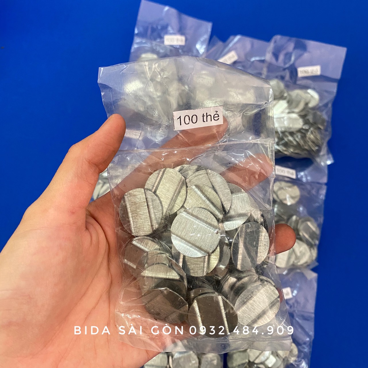 SET 100 THẺ BI LẮC kim loại ( cắt bilac )