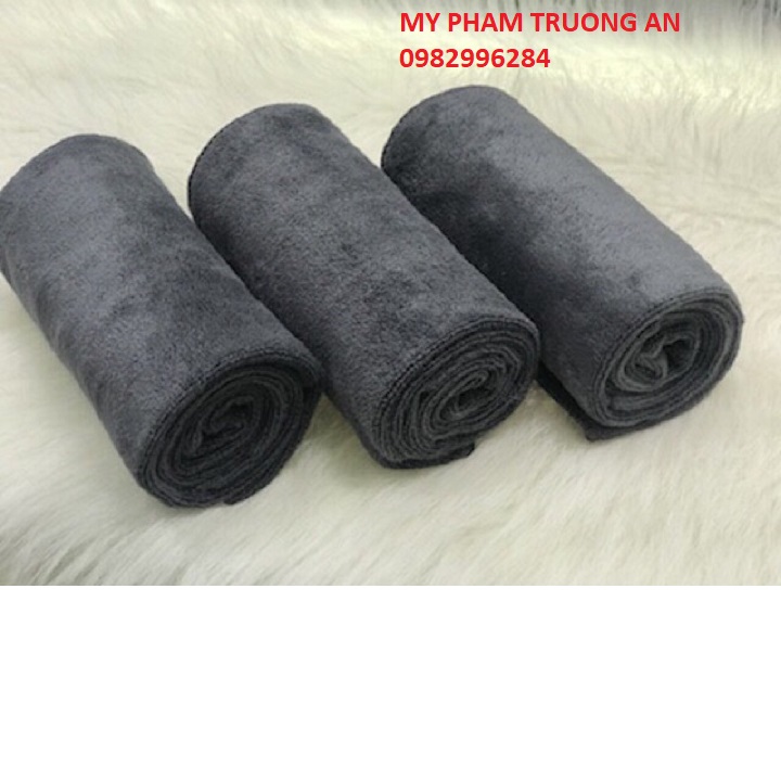 Khăn Gội Đầu Màu Đen Cho Salon Tóc 35x80cm