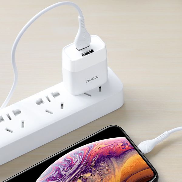 Cóc Sạc Nhanh Hoco C73 2.4A 2 Cổng USB