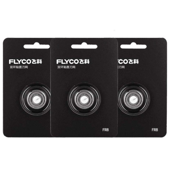 Lưỡi máy cạo râu flyco fr8 -lưỡi kép chống gỉ, tự mài dùng cho máy flyco fs889/fs318/fs370...