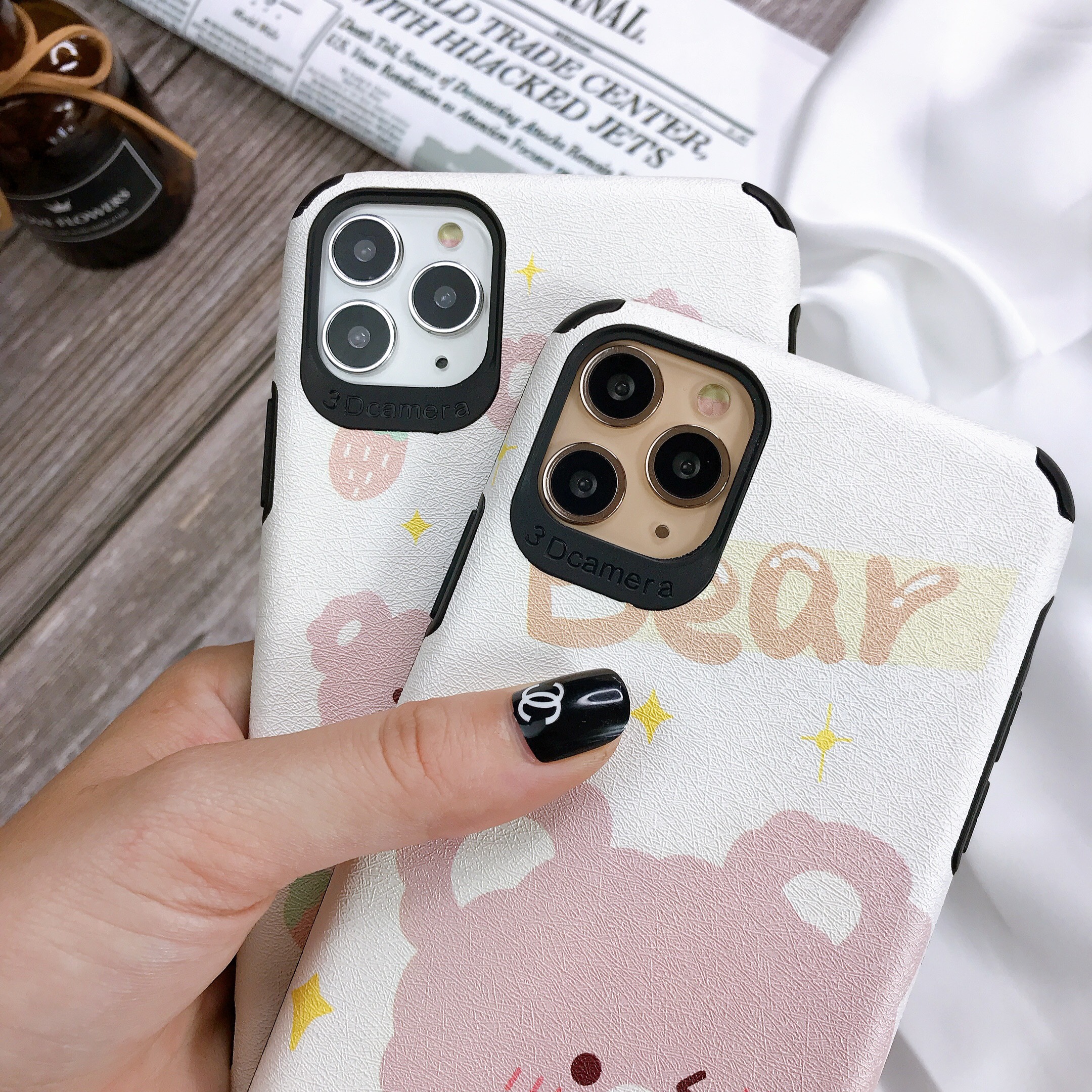 Ốp Lưng Da IMD Cute Bear
