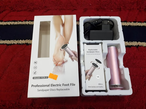 Máy Chà Gót Chân, Tẩy tế bào chết cho Tiệm Nail, Cá Nhân tại nhà - Tặng kèm 60 miếng chà