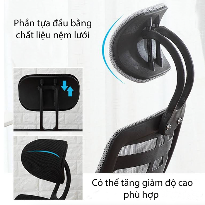 Ghế xoay văn phòng có tựa đầu