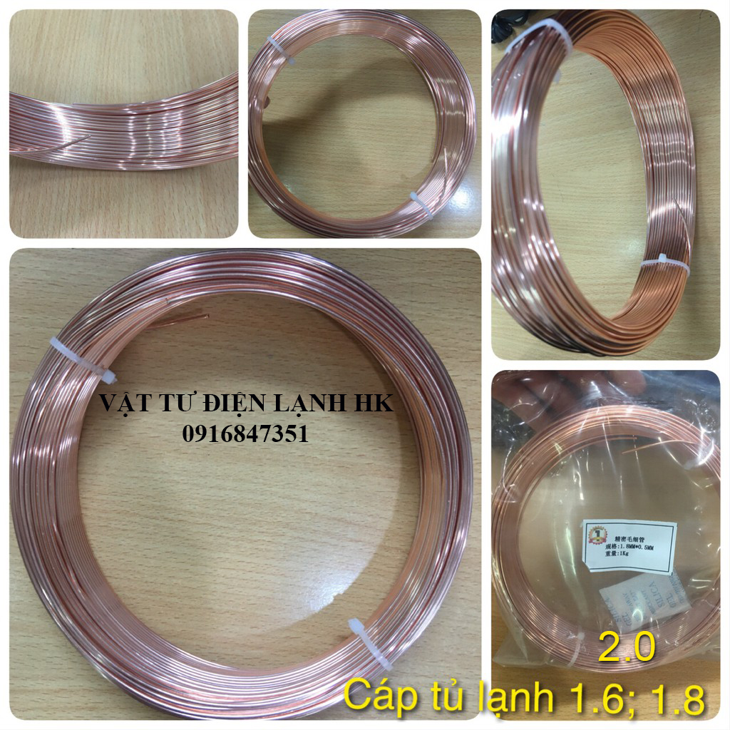 1Kg Cáp tủ lạnh - ống mao các phi cỡ (chọn đúng cỡ khi đặt hàng)