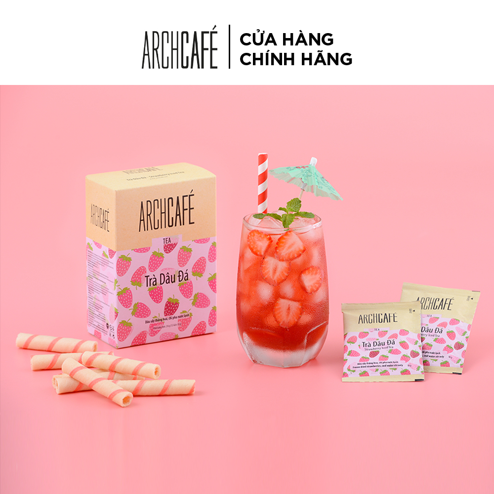 Iced Strawberry Tea- Archcafé Instant Fruit Tea (Box 12 pack x 18g)
