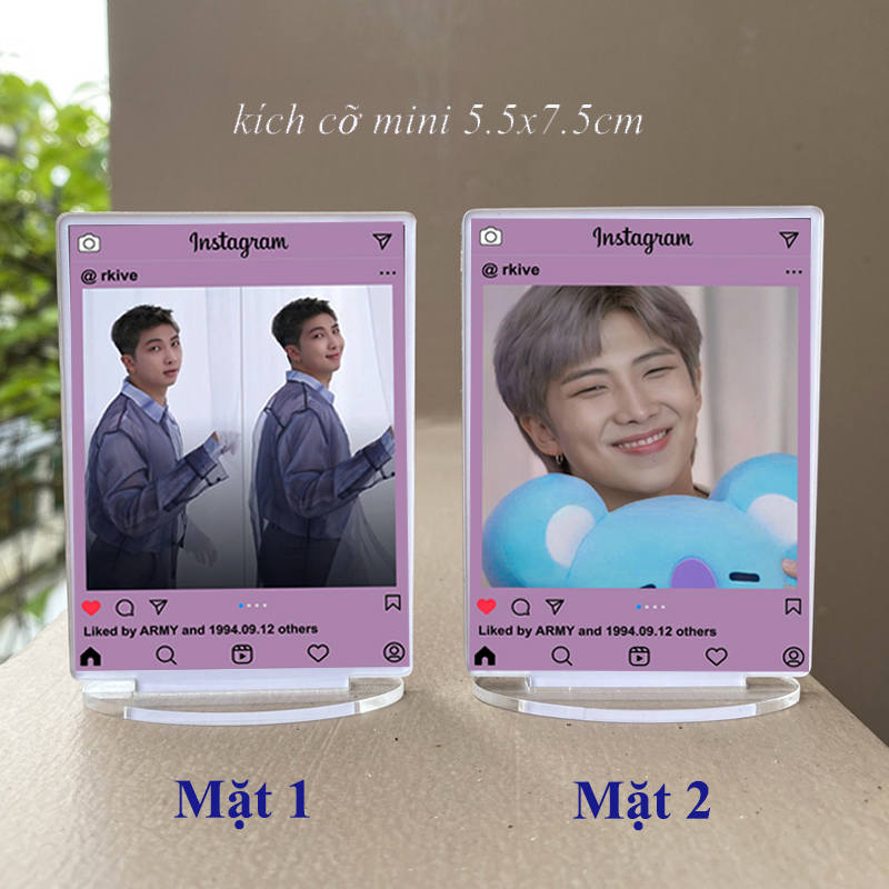 Tượng instagram BTS kích cỡ mini ( in 2 mặt khác nhau)