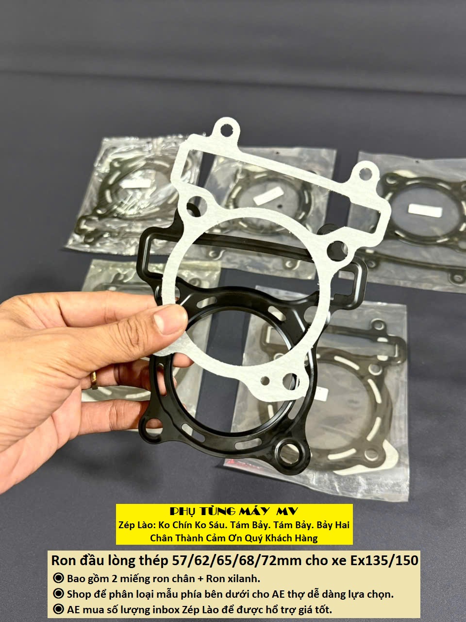 Ron đầu lòng 57/62/65/68/72 cho xe Ex135/150