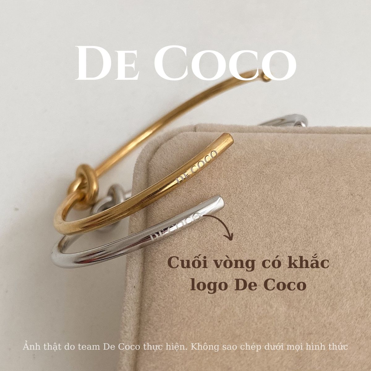 Vòng tay titan cao cấp KNOT CUFF De Coco