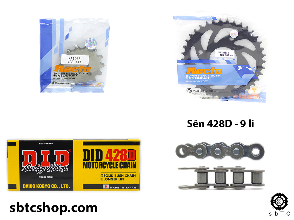 [HCM]NSD Nhông dĩa Recto sên DID Raider Satria