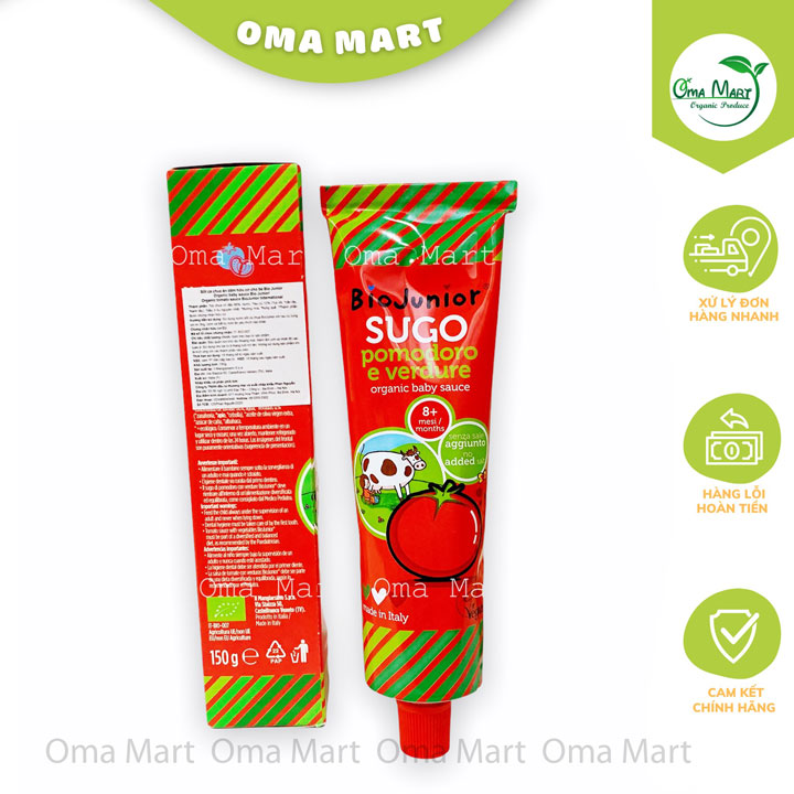 Sốt cà chua ăn dặm cho bé hữu cơ Bio Junior 150g