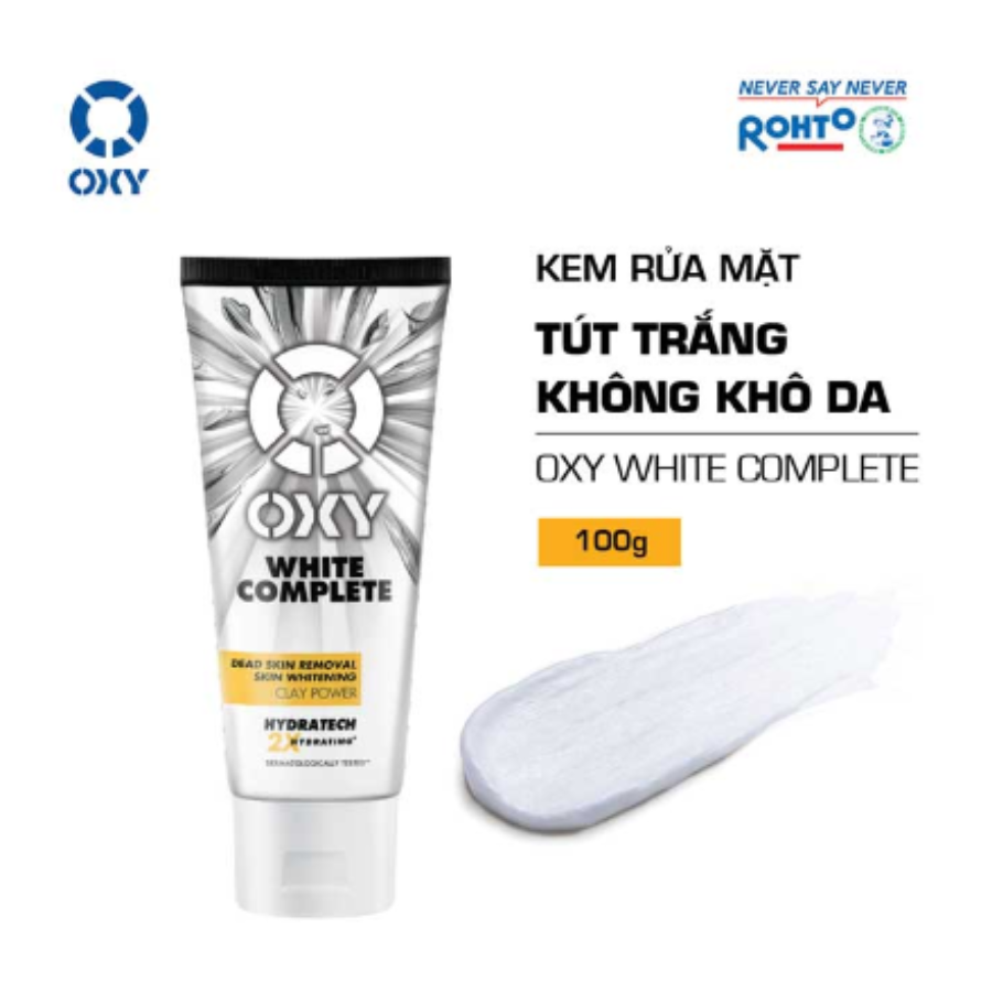 Kem Rửa Mặt Tút Sáng Da White Complete Oxy 100Gr