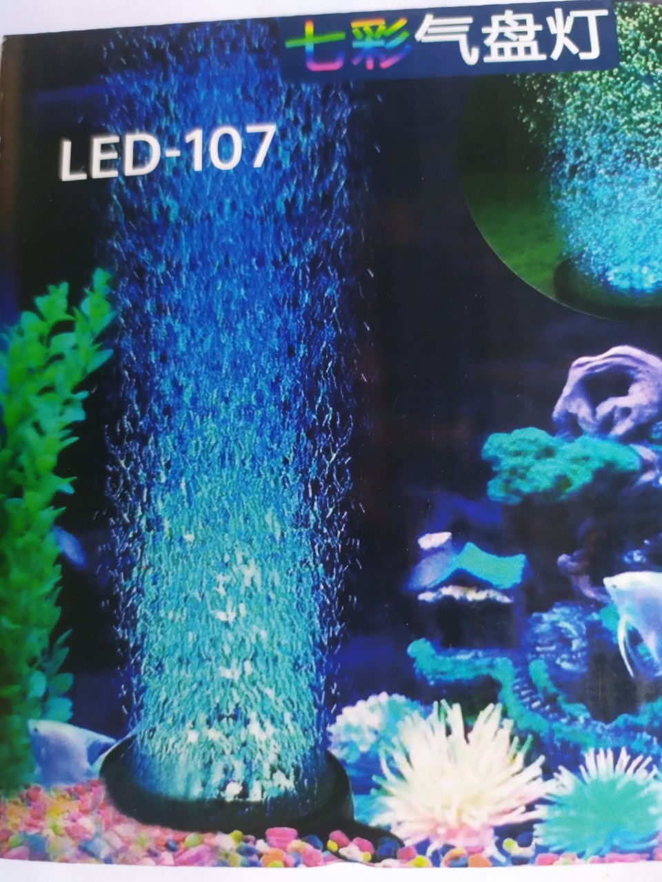 [HCM]Dĩa sủi oxy có đèn Led cho bể cá cảnh.