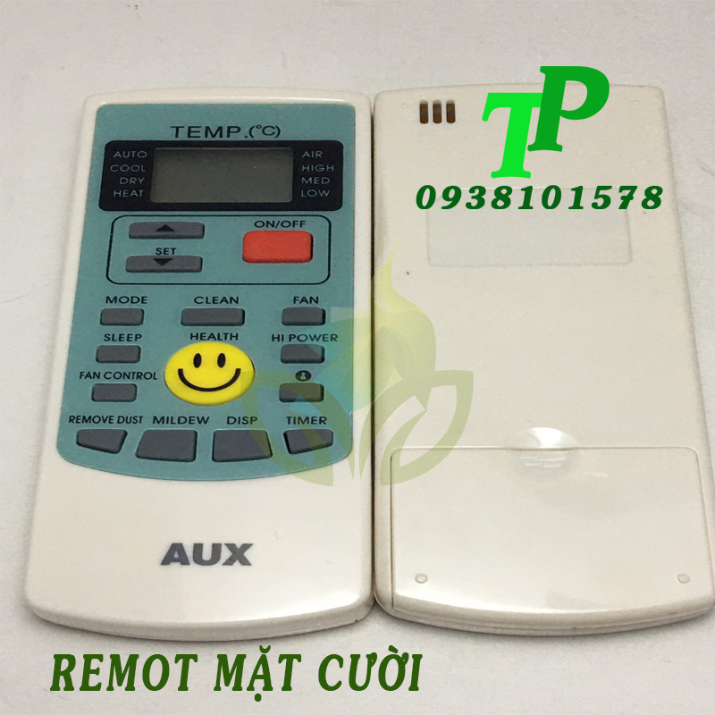 Điều Khiển, Remote Máy Lạnh Điều Hòa Reetech AUX Mặt Cười (Tặng Kèm Pin)