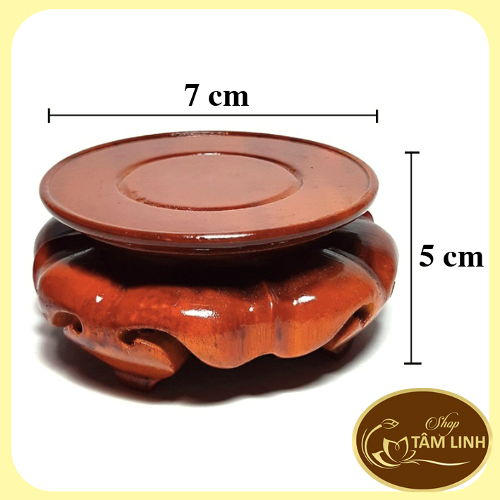 Đôn gỗ tròn đế gỗ đặt tượng thờ cúng đế bông đẹp - Nhiều Size