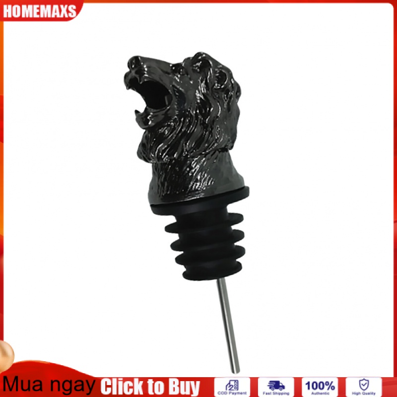Lion Head Shaped Wine Pourer Stoppers Creative Wine Bottle Caps Beverage Bottle Stopper for Home Party