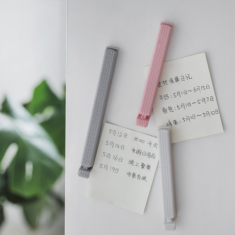 [3-5/8 Hoàn Tiền 25%] - Set 2 kẹp miệng túi thực phẩm có nam châm dán note tủ lạnh KNSTORE