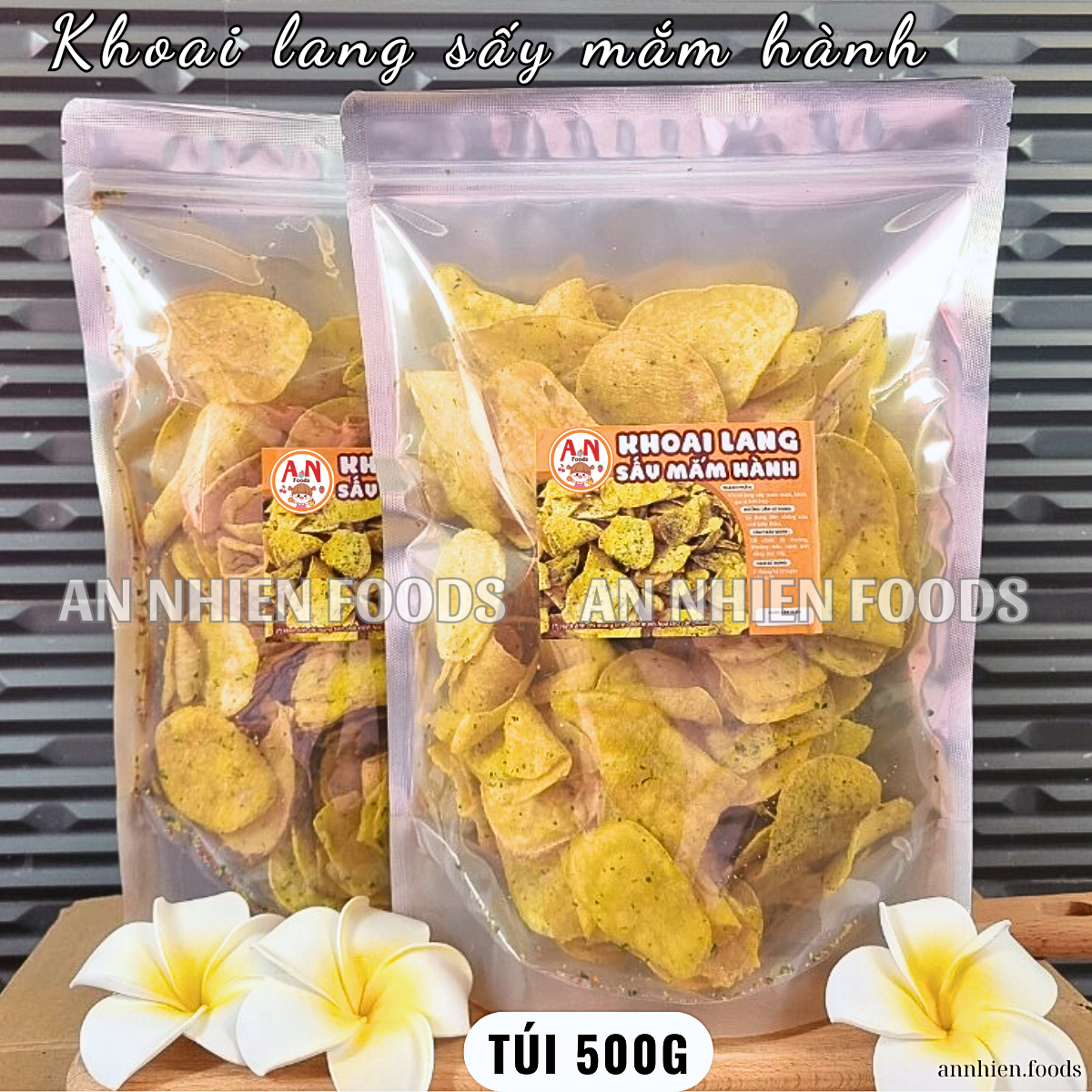 Khoai lang sấy vị hành (giòn rụm- có video) {Khối lượng tịnh, không tính bao bì}