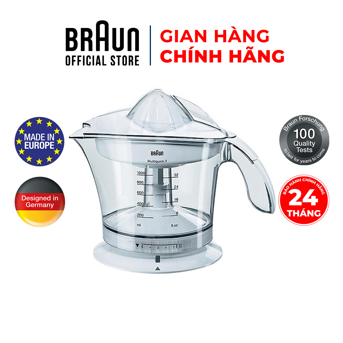 Máy ép vắt cam Braun MPZ9 Sản xuất 100% tại Châu Âu Công suất 20W