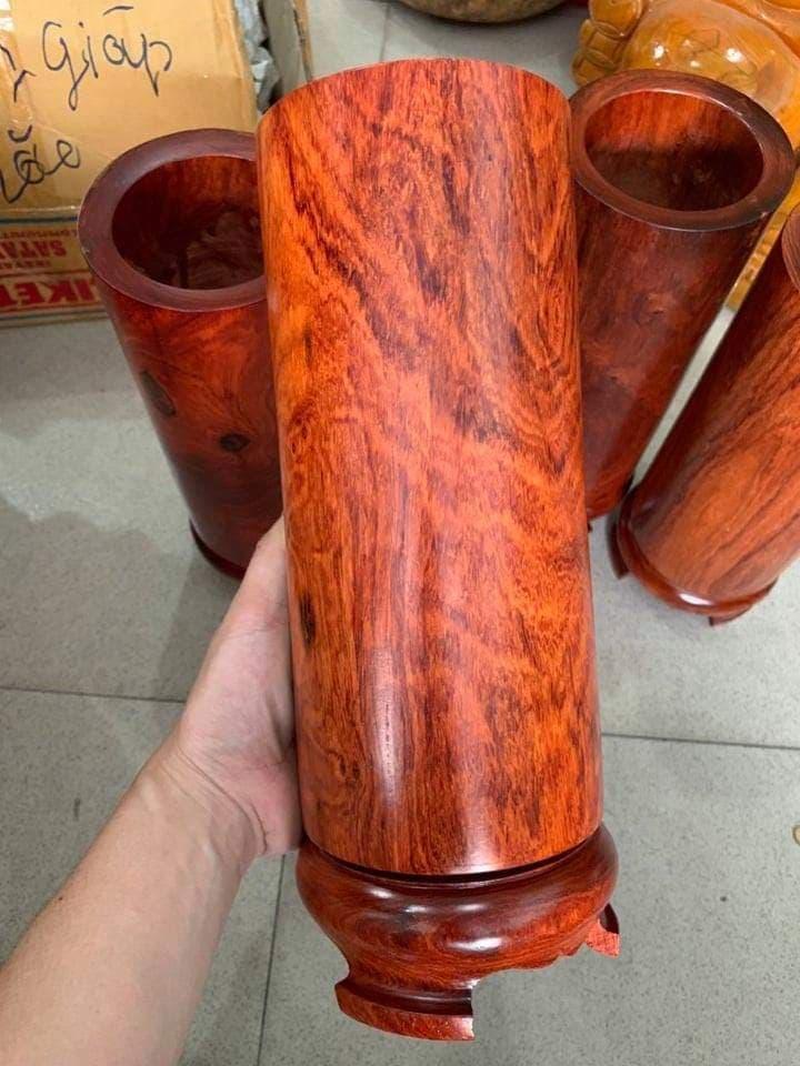 Ống đựng nhang gỗ hương cao 25cm