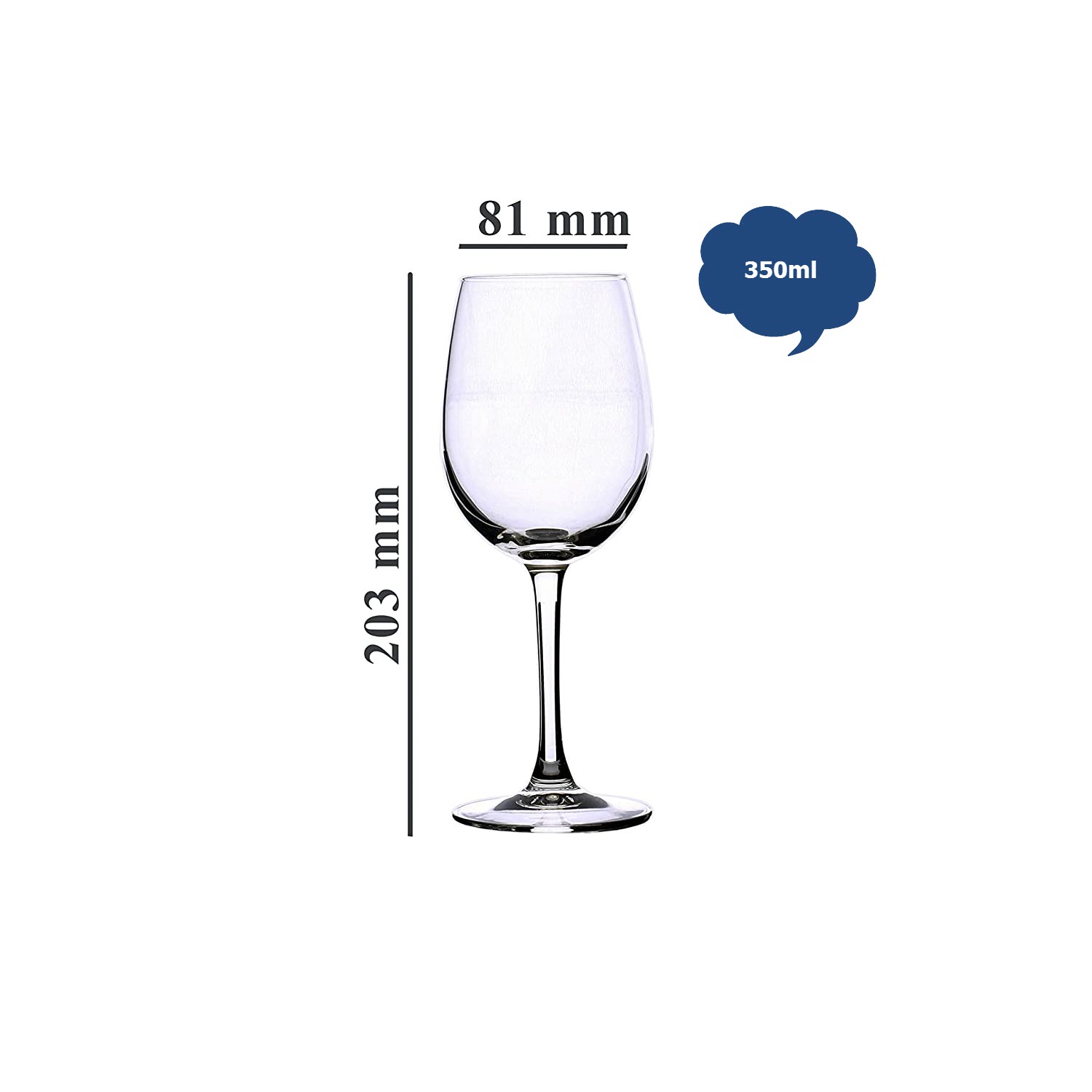 Bộ 6 ly rượu vang thủy tinh Luminarc Senso 350ml