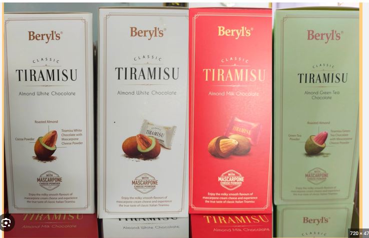 Date 10/27 Socola Trắng Hạnh Nhân Beryl's Tiramisu Hộp 180g