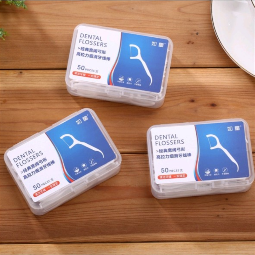 50 Chiếc Tăm Chỉ Nha Khoa Sợi Chỉ Mảnh