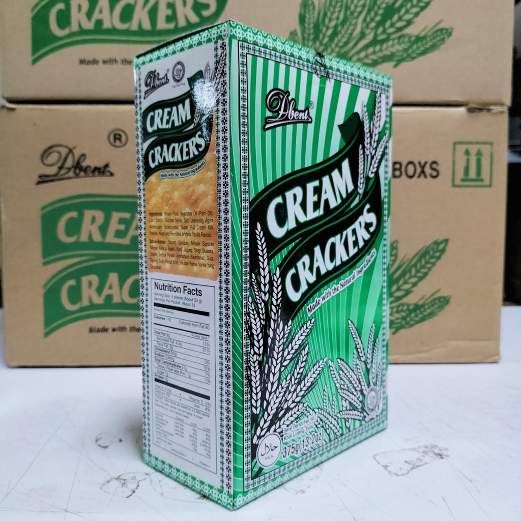 Bánh Lúa Dbent Cream Crackers Hộp 375g date luôn mới nhất
