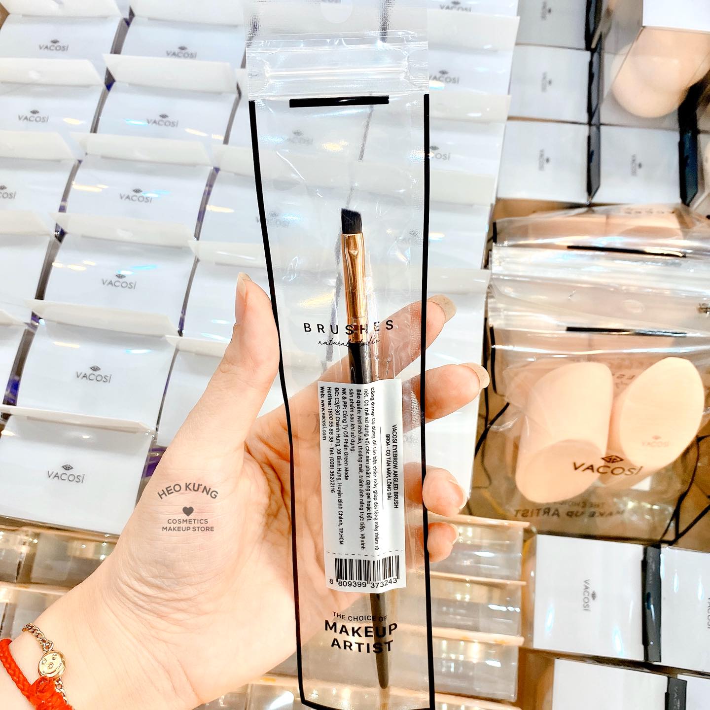 [HÀNG CHÍNH HÃNG] Cọ Mày Đầu Cứng Vacosi Eyebrow Angled Brush BR05