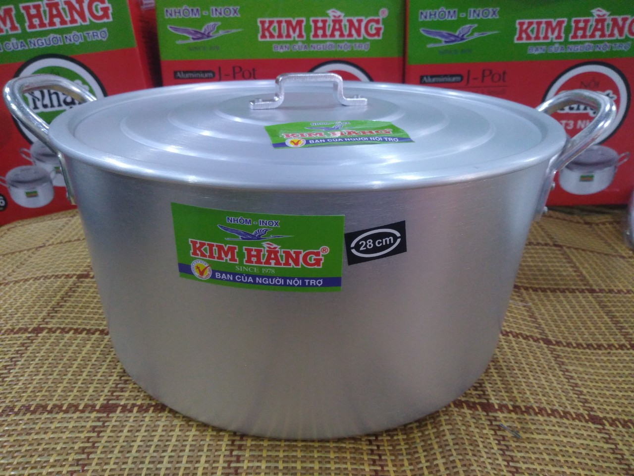 Nồi nhôm Kim Hằng xi bóng 28cm