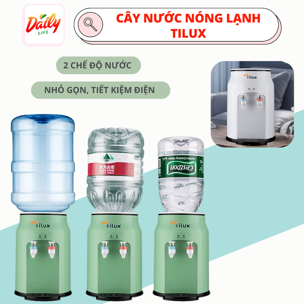 Cây Nước Nóng Lạnh Chính Hãng Tilux Tiết Kiệm Điện 2 Mức Nhiệt 15 Và 95 độ C An Toàn Tiện Lợi - Cây Nước Nóng Lạnh Mini Tiện Lợi Để Bàn Đa Năng