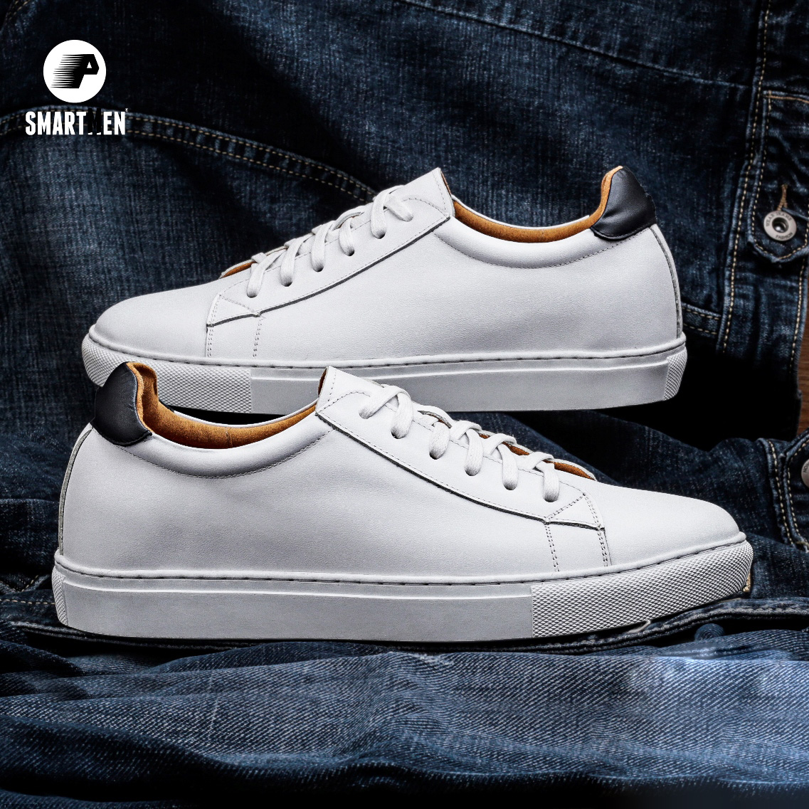 Giày Sneaker Da bò tăng chiều cao SMARTMEN GD1-08T