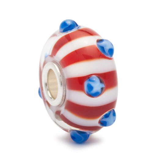 Trollbeads bead Thuỷ tinh Cao cấp Star Spangled TGLBE-10105