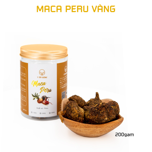 Sâm Maca Peru, củ khô màu Vàng và Đen