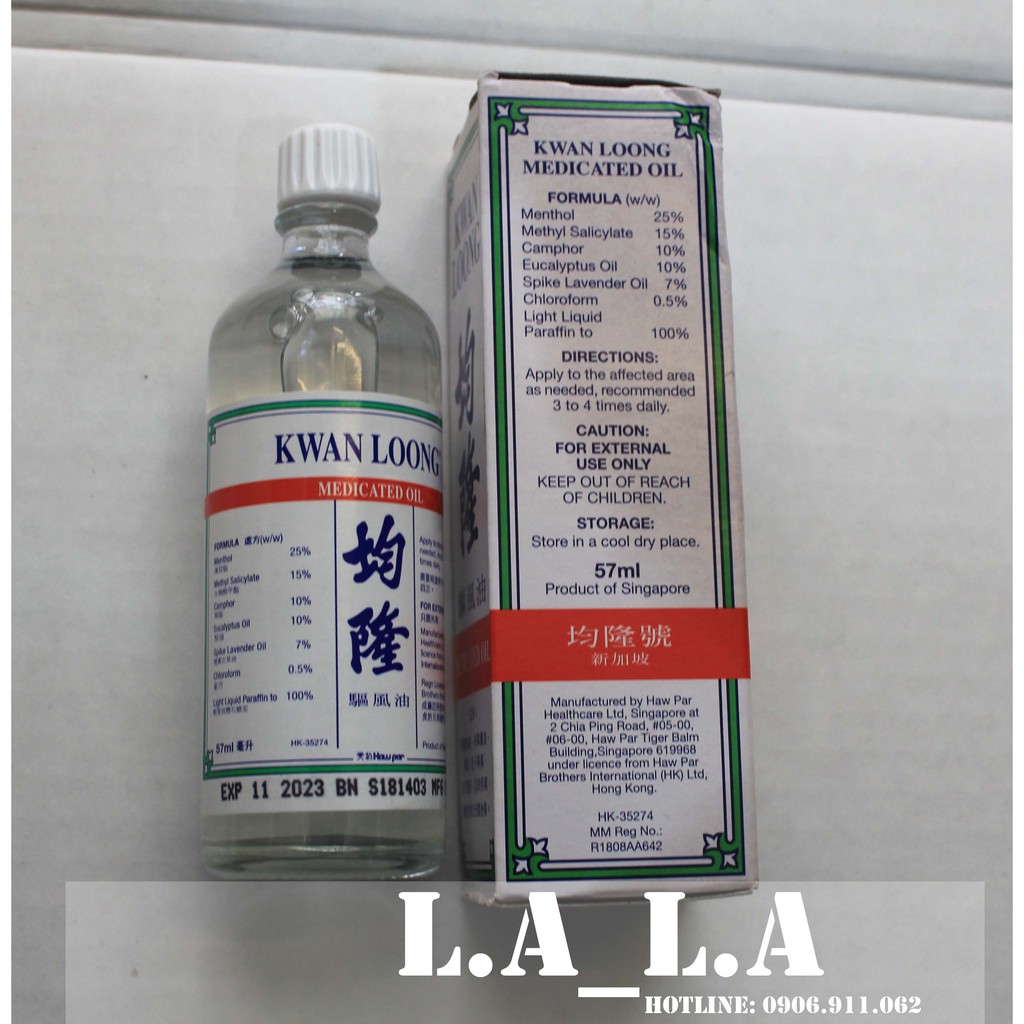 [HCM]Dầu nóng Kwan Loong Oil 57ml