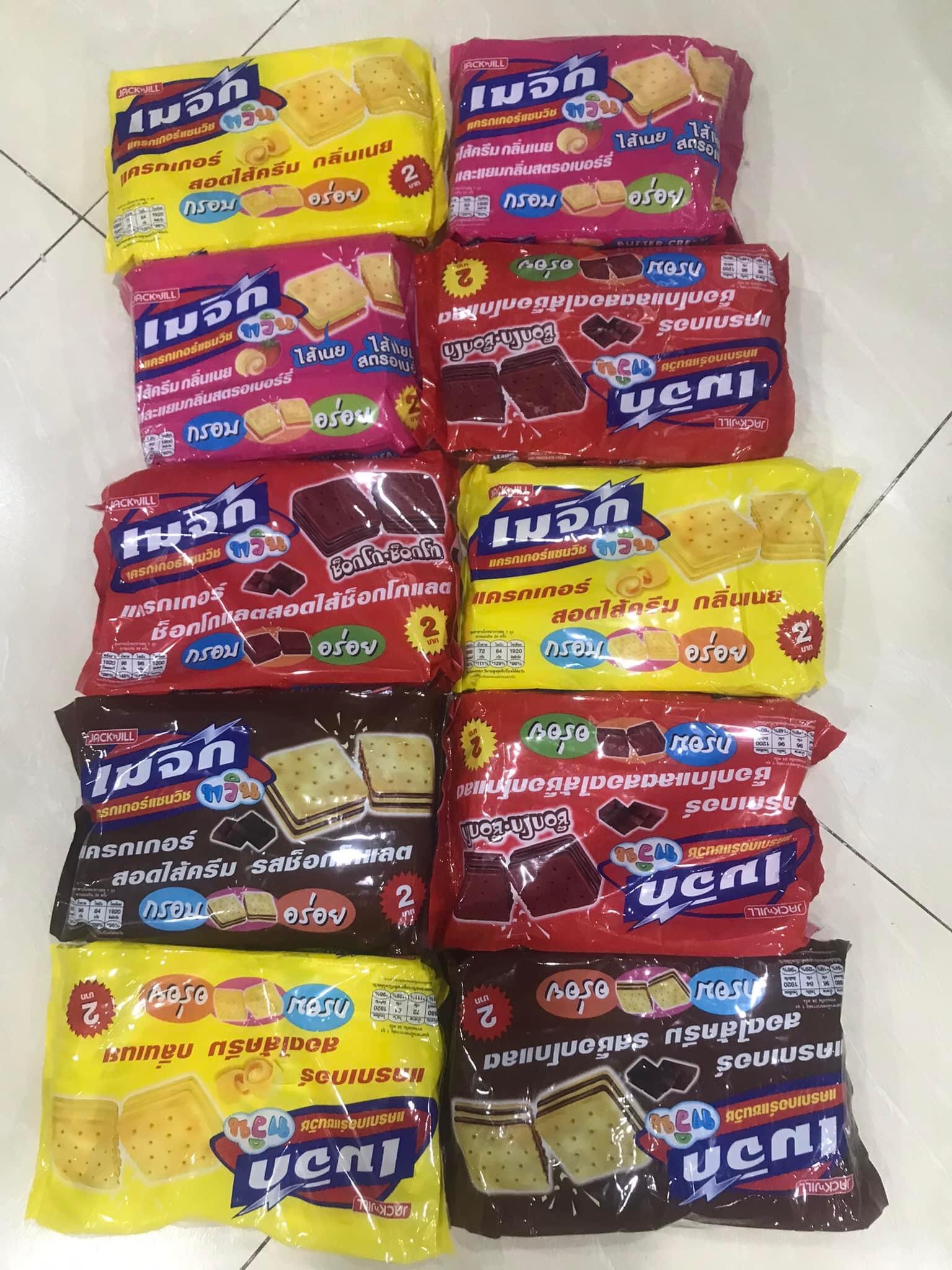 Bánh quy mặn nhân bơ socola Magic Jack&Jill Thái Lan