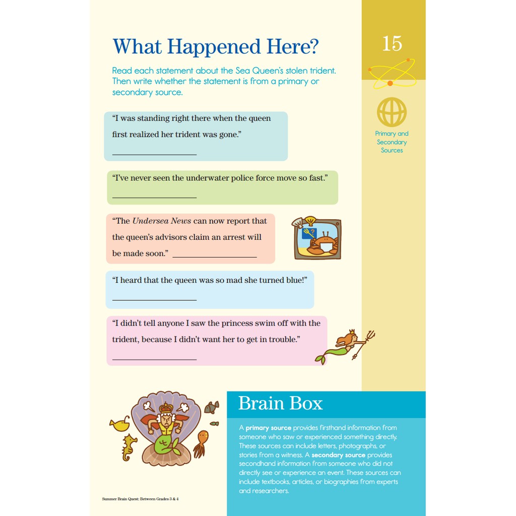 Sách Summer Brain Quest 3&4 - Á Châu Books ( 8 - 9 tuổi )