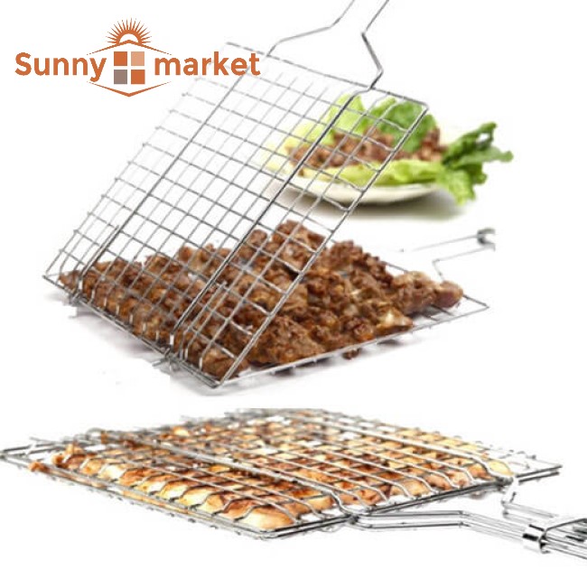 Vỉ nướng hộp inox cao cấp, tiện dụng kích thước 29.5 x 24cm , vỉ nướng hộp inox Tiến Độ