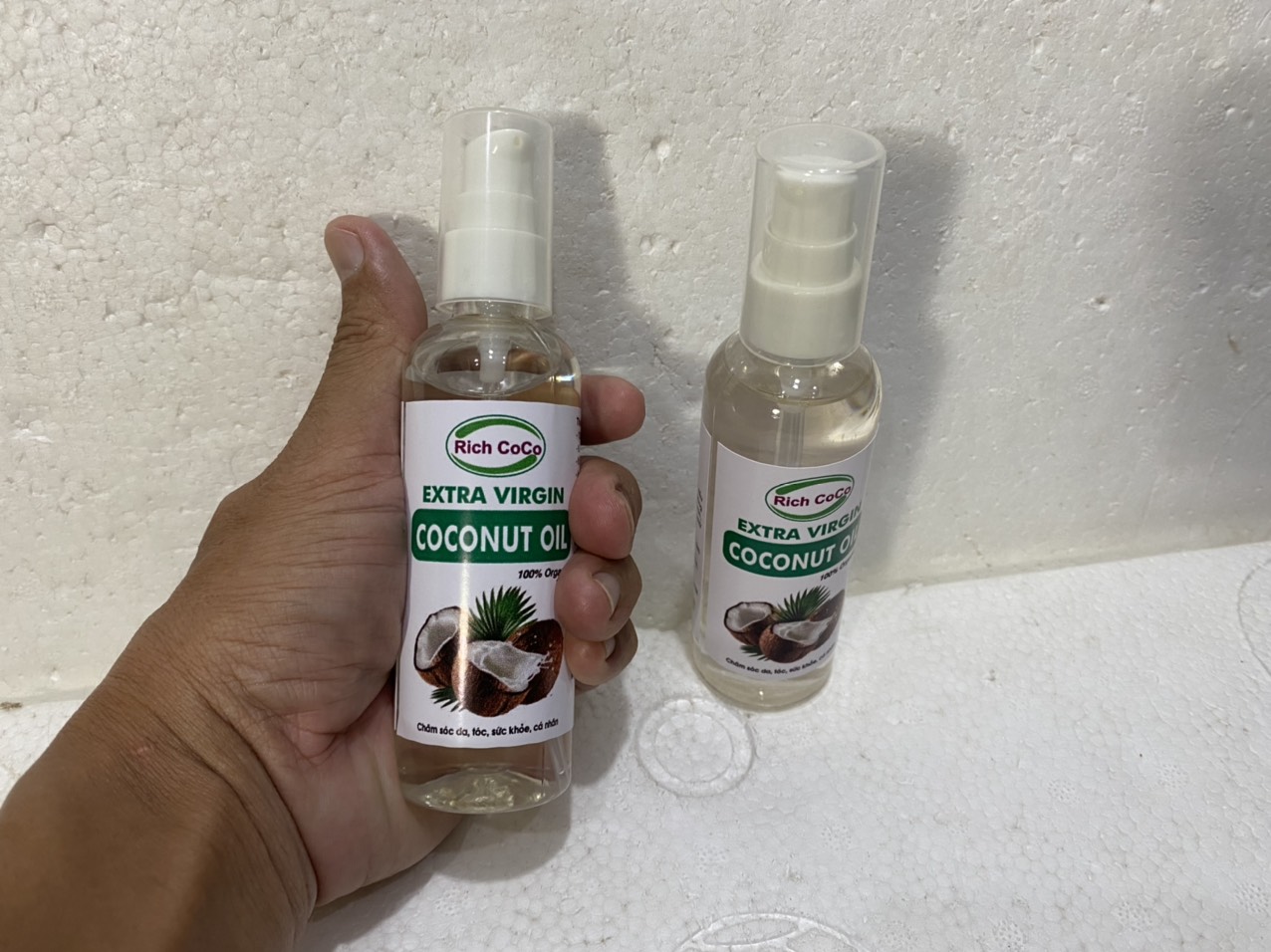 DẦU DỪA HỮU CƠ ÉP LẠNH - RICH COCO – EXTRA VIRGIN COCONUT OIL – CHAI 100ml